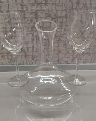 DECANTER DA VINO ICEBERG 1200ml + 2 CALICI ICEBERG
