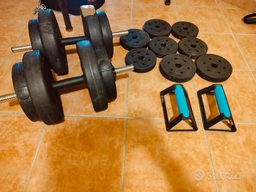 Kit completo attrezzi allenamento + maniglie push 