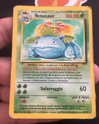 Venusaur holo set base vintage