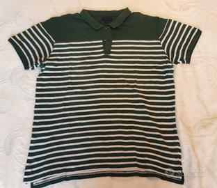 T-Shirt Maglietta UOMO Bianco-Verde - Tg. 3XL Tagl