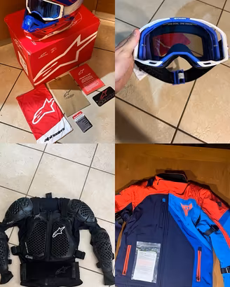 Casco Occhiali Pettorina Giacca moto