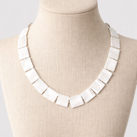 Set collana madreperla + bracciale effetto corno