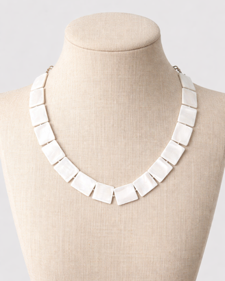 Set collana madreperla + bracciale effetto corno