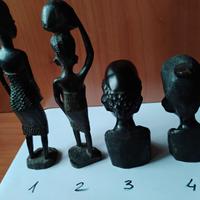statuetta africana legno pz 4