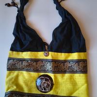 Borsa in tessuto naturale, etnica, peruviana 