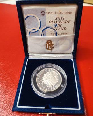 Moneta Argento 1000 Lire olimpiadi Atlanta 1996