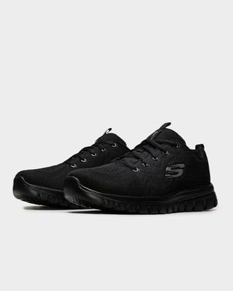 Skechers Graceful,Sneaker Donna,Black Mesh Trim.