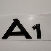 stemma per audi A1 in abs adesivo nero lucido logo