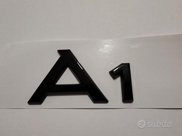 stemma per audi A1 in abs adesivo nero lucido logo