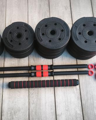 Pesi manubri e bilanciere 30kg