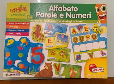 Gioco da tavolo Alfabeto parole e Numeri