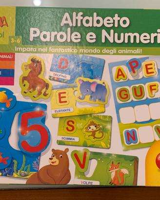 Gioco da tavolo Alfabeto parole e Numeri