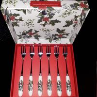 SET PORTMEIRION HOLLY AND IVY FORCHETTINE PASTIC. 