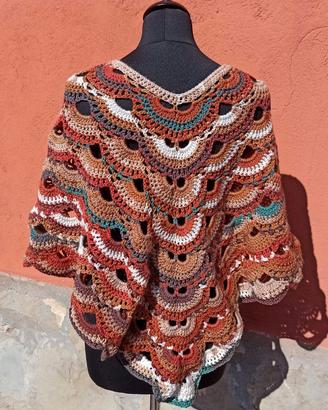 PONCHO lana fatto a mano nuovo idea X Natale