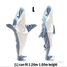 Cartoon Shark Coperta con cappuccio