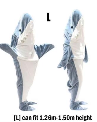 Cartoon Shark Coperta con cappuccio