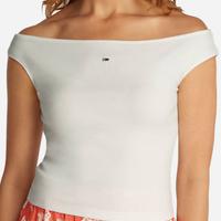 Top Tommy Jeans Bianco Originale Nuovo Taglia L