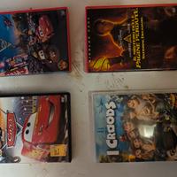 Set 4 Film in DVD Cars 1 e 2 Croods Pagine Perdute
