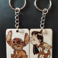 Portachiavi di coppia Lilo e Stitch ohana