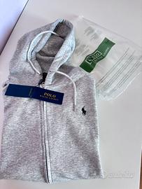 Felpa Ralph Lauren con zip taglia XL. Nuova