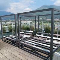 2  lettini a gazebo da terrazza o piscina