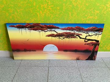 Quadro legno stile etnico