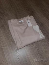 Felpa Ami con logo cuore bianco