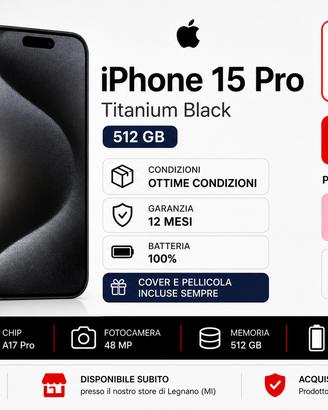 Apple iPhone 15 Pro Titanium Black 512 GB