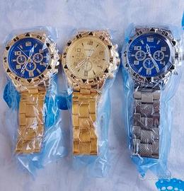 set 3 orologi Geneva nuovissimi ancora nel celofan