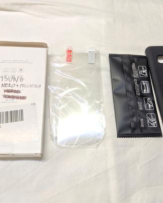 samsung galaxy s10 custodia cover nera + pellicola