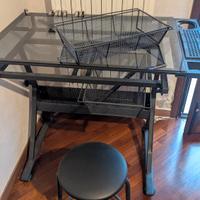 Tavolo da disegno in vetro
