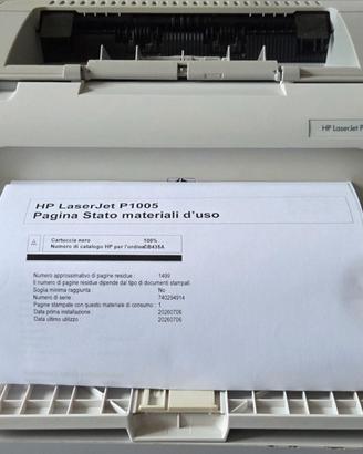 Stampante HP LaserJet P1005 + Toner Nuovo