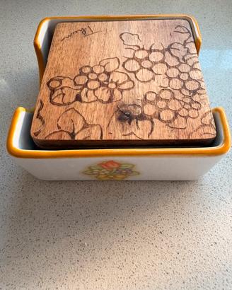 Thun set sottobicchieri in legno