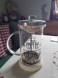 Tisaniera/caffettiera a stantuffo in vetro