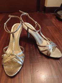 sandali Chedivé in pelle color platino nr. 39