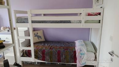 letto a castello Mydal Ikea bianco