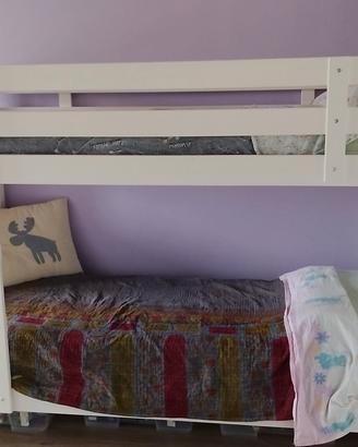 letto a castello Mydal Ikea bianco