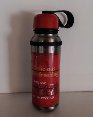 Borraccia Coca-Cola vintage in acciaio 23x7 cm