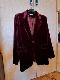 Giacca in velluto rosso scuro