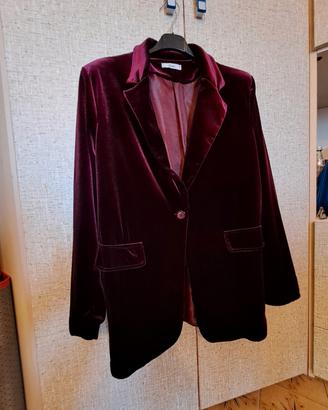 Giacca in velluto rosso scuro