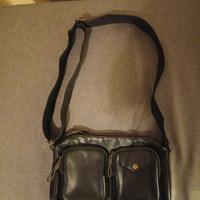 borsa in pelle nera Zippo