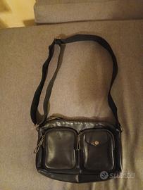 borsa in pelle nera Zippo