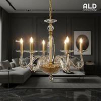 Lampadario classico di cristallo 5 luci e14