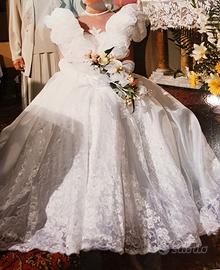 Abito da sposa vintage anni '80-'90.