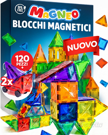 Blocchi Magnetici 120 Pezzi (2 Auto) – Costruzioni