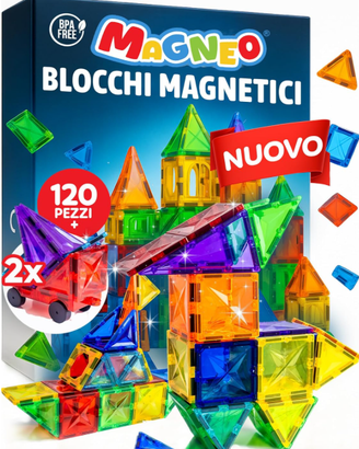 Blocchi Magnetici 120 Pezzi (2 Auto) – Costruzioni