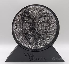 V per Vendetta String Art Guy Fawkes Cinema NUOVO