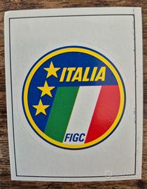 Figurina n.1 IP con l'Italia stemma FIGC 1988