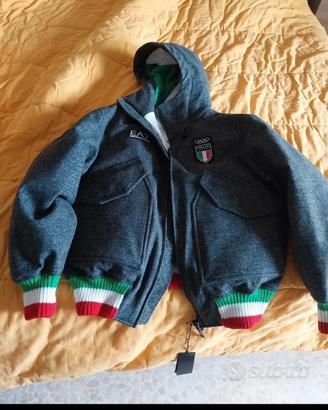 giacca bomber grigio olimpiadi milano cortina EA7