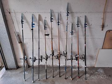 Canne trota lago complete di mulinello